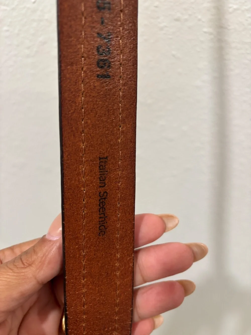 Johnston & Murphy Suede Overlay Belt Size 34 Brown/Black Made in Italy